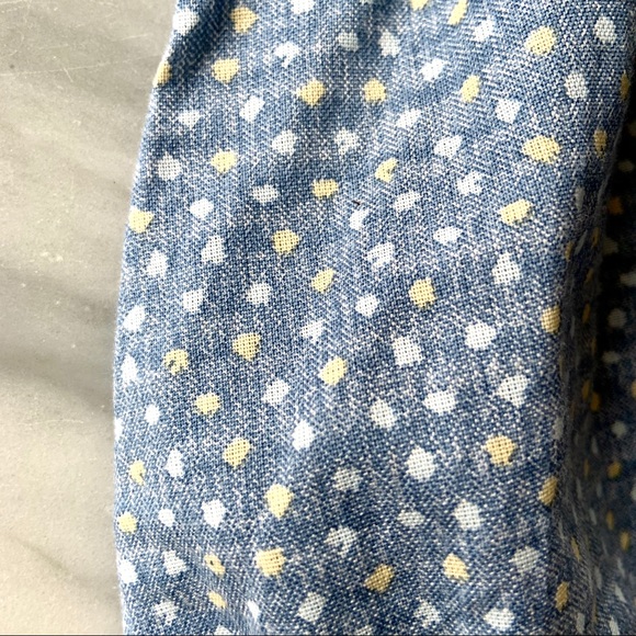 Old Navy•NWT•Bubble Romper•Softened Washed Chambray with Pale Yellow/White•0-3 M - Picture 8 of 9